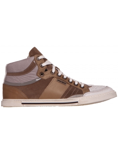 Hi cut perf leather sneaker - Antony Morato - Schoenen - Bruin