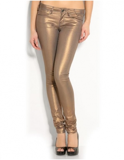 C326 JEGGING coating goud/brons - Guess - Broeken - Goud