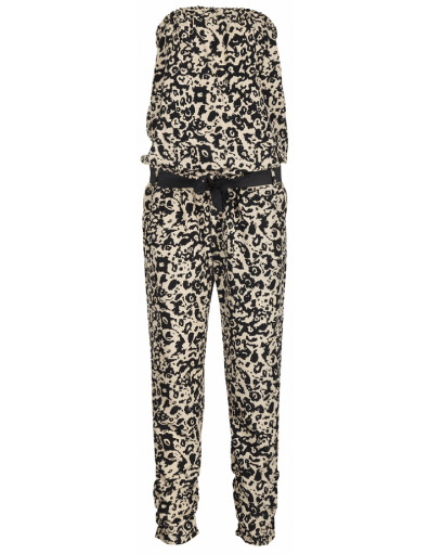 Jumpsuit strapless Dept  - Two Tone Animal - bruin / zwart