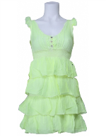 Dept lime groene jurk